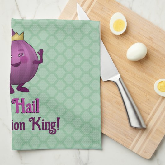 Hail the Onion King - grappige veg - aangepaste sl Theedoek (Quarter Fold)
