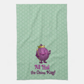 Hail the Onion King - grappige veg - aangepaste sl Theedoek (Verticaal)