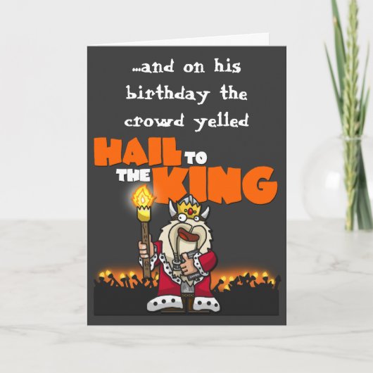 Hail to the King - Verjaardag Kaart (Voorkant)