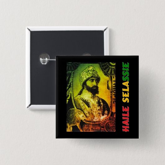 Haile Selassie Button (Voorkant /achterkant)