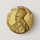 Haile Selassie Button Rasta Reggae Merchandise (Voorkant)