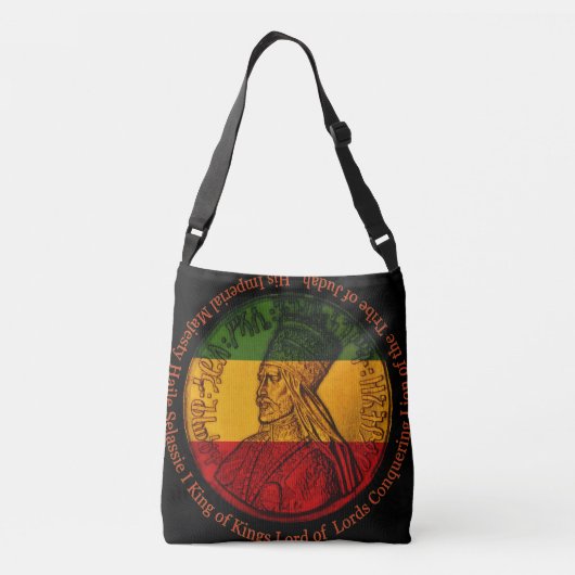 Haile Selassie Cross over Body Bag Crossbody Tas (Achterkant)