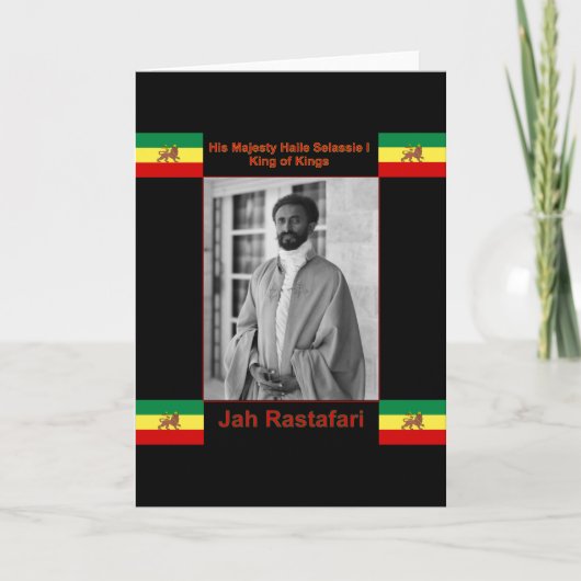 Haile Selassie de Leeuw van Juda, Jah Rastafari Kaart (Voorkant)
