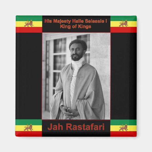 Haile Selassie de Leeuw van Juda, Jah Rastafari Magneet (Voorkant)