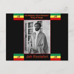 Haile Selassie de Lion Judah, Jah Rastafari Briefkaart