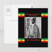 Haile Selassie de Lion Judah, Jah Rastafari Briefkaart (Voorkant / Achterkant)