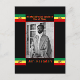 Haile Selassie de Lion Judah, Jah Rastafari Briefkaart