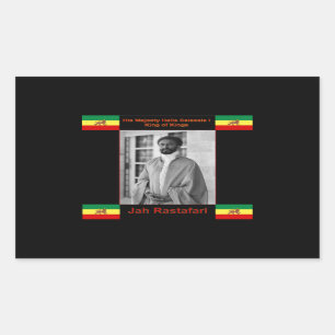 Haile Selassie de Lion Judah, Jah Rastafari Rechthoekige Sticker