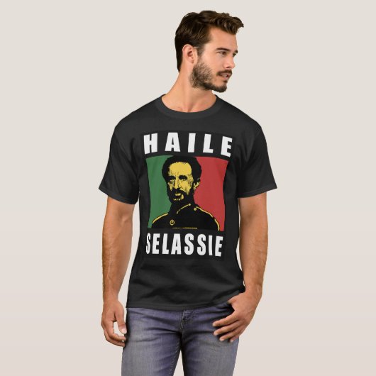 Haile Selassie Emperor - Reggae - Shirt (Voorkant volledig)