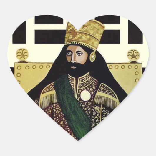 Haile Selassie Empire of Ethiopia Love Sticker (Voorkant)
