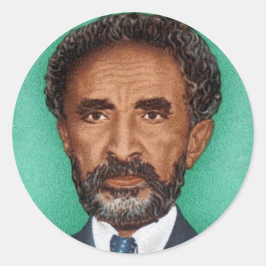 Haile Selassie Empire of Ethiopia Rasta Sticker (Voorkant)
