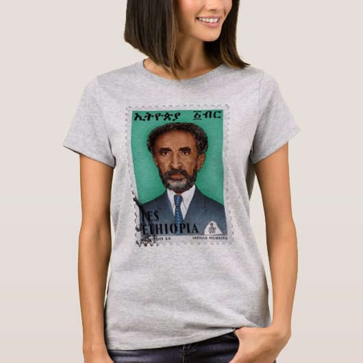 Haile Selassie Empire of Ethiopia Rastafari Shirt (Voorkant)