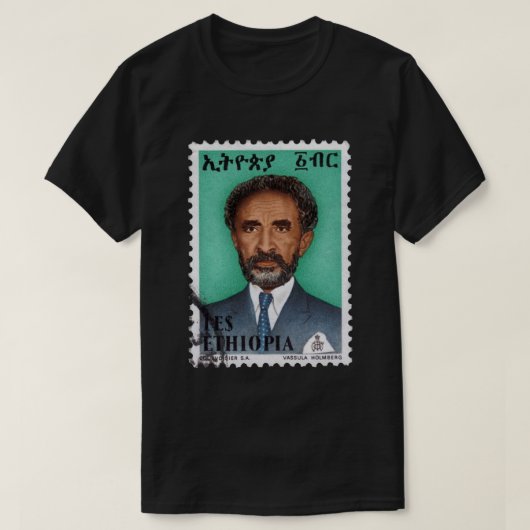 Haile Selassie Empire of Ethiopia Rastafari Shirt (Design voorkant)