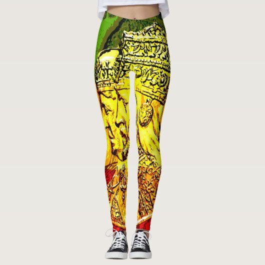 Haile Selassie Empress Menen Rasta Leggings (Voorkant)