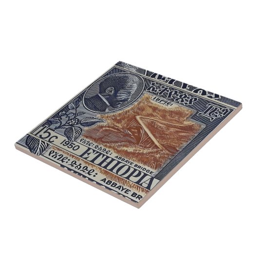 Haile Selassie Ethiopia Rasta Jah Rastafari Reggae Tegeltje (Zijkant)