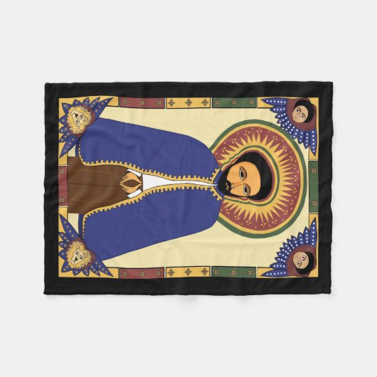 Haile Selassie Fleece Blanket (Voorkant (Horizontaal))