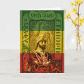 Haile Selassie Greeting Card Kaart (Gele Bloem)