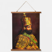 Haile Selassie HIM Jah Rastafari Bild Poster  Hangend Wandkleed (Voorkant)