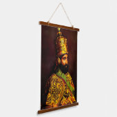 Haile Selassie HIM Jah Rastafari Bild Poster  Hangend Wandkleed (Gebogen)