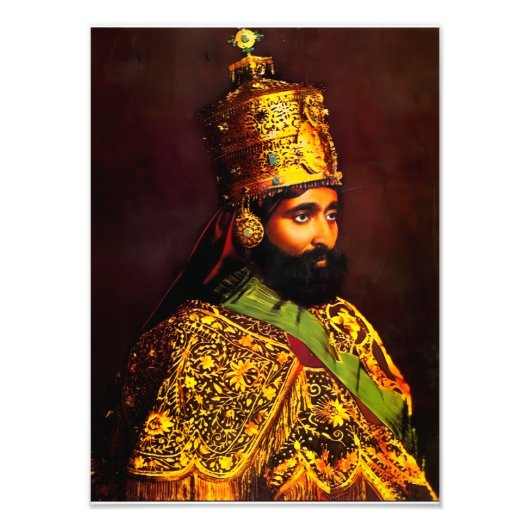 Haile Selassie HIM Jah Rastafari Kunstdruck Foto Afdruk (Voorkant)