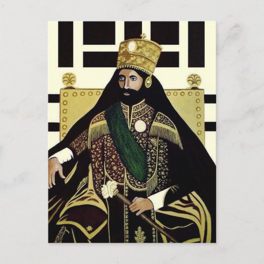 Haile Selassie - HIM - Rastafari - Briefkaart (Voorkant)