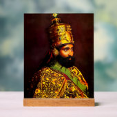 Haile Selassie - HIM - Rastafari - Postcard Acryl Bord (Neutraal)