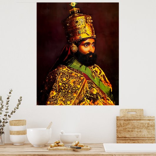 Haile Selassie - HIM - Rastafari - Postcard Poster (Keuken)