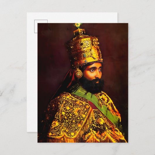 Haile Selassie - HIM - Rastafari - Postcard Uitnodiging Briefkaart (Voorkant / Achterkant)