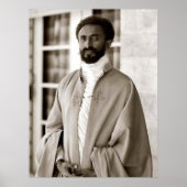 Haile Selassie - HIM - Rastafari - Wood Poster (Voorkant)