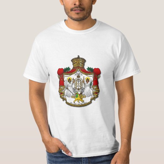 Haile Selassie I Crest - White T-Shirt (Voorkant)