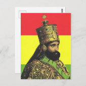 Haile Selassie I - HIM - Jah Rastafari - Briefkaar Briefkaart (Voorkant / Achterkant)