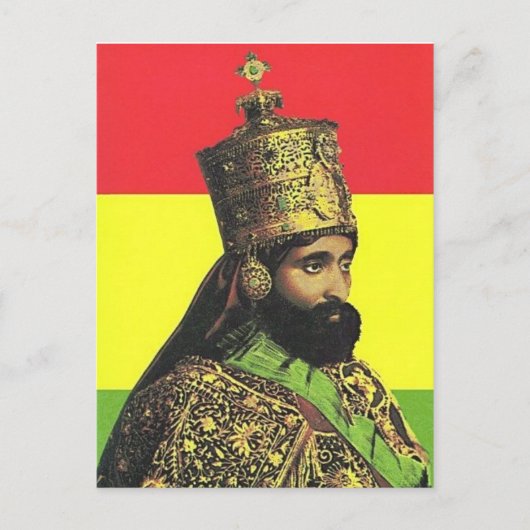 Haile Selassie I - HIM - Jah Rastafari - Briefkaar Briefkaart (Voorkant)