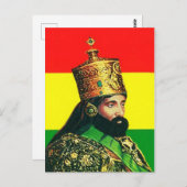 Haile Selassie I - HIM - Jah Rastafari - Briefkaar Briefkaart (Voorkant / Achterkant)
