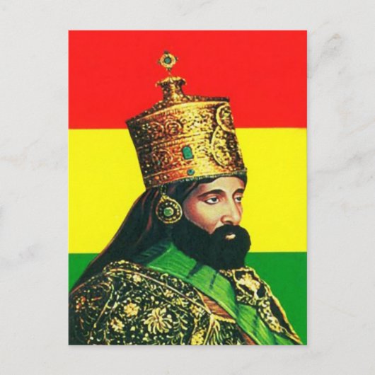 Haile Selassie I - HIM - Jah Rastafari - Briefkaar Briefkaart (Voorkant)