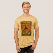 Haile Selassie I HIM Jah Rastafari Rasta Jah Bless Tri-Blend Shirt (Voorkant volledig)