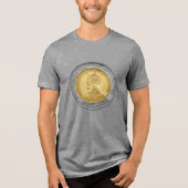 Haile Selassie I HIM Jah Rastafari Rasta Jah Bless Tri-Blend Shirt (Voorkant)