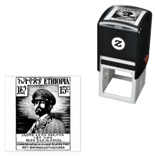 Haile Selassie I Jah Rastafari Houten Kunststempel Zelfinktende Stempel