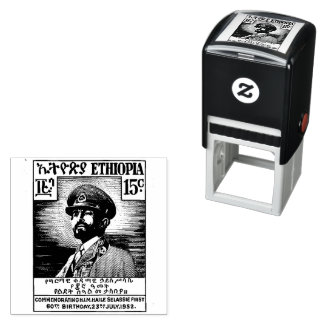 Haile Selassie I Jah Rastafari Houten Kunststempel Zelfinktende Stempel