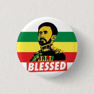 Haile Selassie I Jah Rastafari Rasta Reggae Roots Ronde Button 3,2 Cm