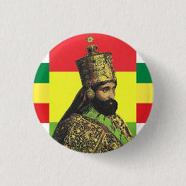 Haile Selassie I Jah Rastafari Rasta Reggae Roots Ronde Button 3,2 Cm
