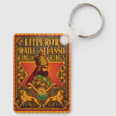 Haile Selassie I Jah Rastafari Rasta Reggae Roots Sleutelhanger (Achterkant)