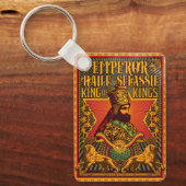 Haile Selassie I Jah Rastafari Rasta Reggae Roots Sleutelhanger (Voorkant)