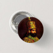 Haile Selassie I Jah Rastafari Reggae Rasta Button (Voorkant /achterkant)