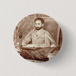 Haile Selassie I Jah Rastafari Reggae Rasta Button