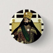 Haile Selassie I Jah Rastafari Reggae Rasta Button (Voorkant)