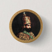 Haile Selassie I Jah Rastafari Reggae Rasta Button (Voorkant)