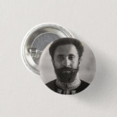 Haile Selassie I Jah Rastafari Reggae Rasta Button (Voorkant /achterkant)