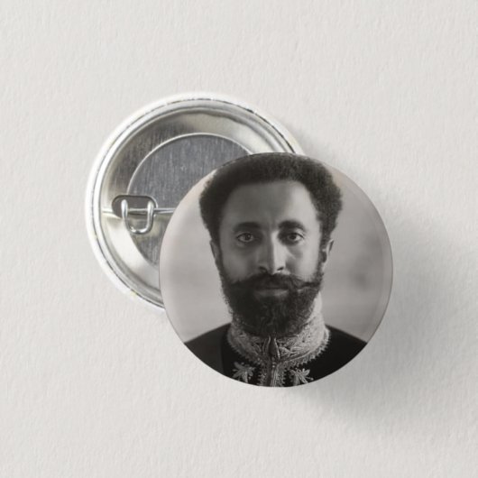Haile Selassie I Jah Rastafari Reggae Rasta Button (Voorkant /achterkant)