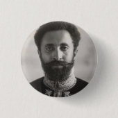 Haile Selassie I Jah Rastafari Reggae Rasta Button (Voorkant)
