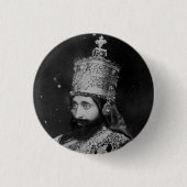 Haile Selassie I Jah Rastafari Reggae Rasta Button (Voorkant)